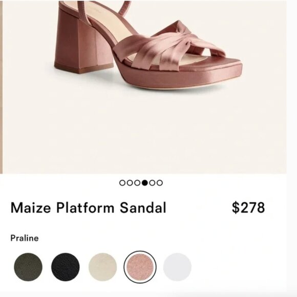 Reformation Maize Platform Heeled Sandals - Picture 2 of 6